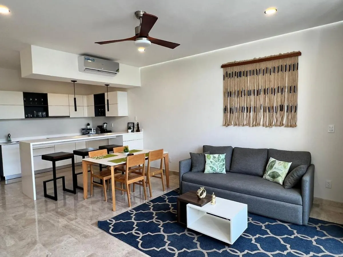 Moderno Y Espacioso Departamento En Aldea Zama Tulum Apartmán